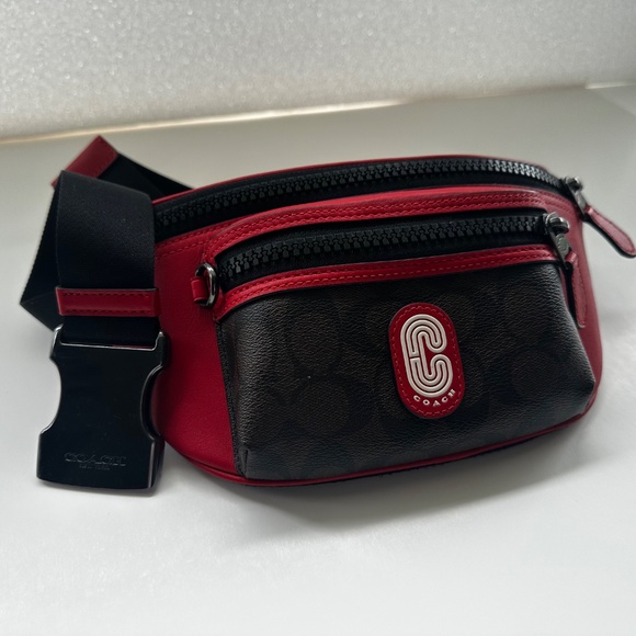 Coach Westway Belt Bag – Colorblock Signature Canvas – Authentic Fanny Pack - Picture 3 of 11